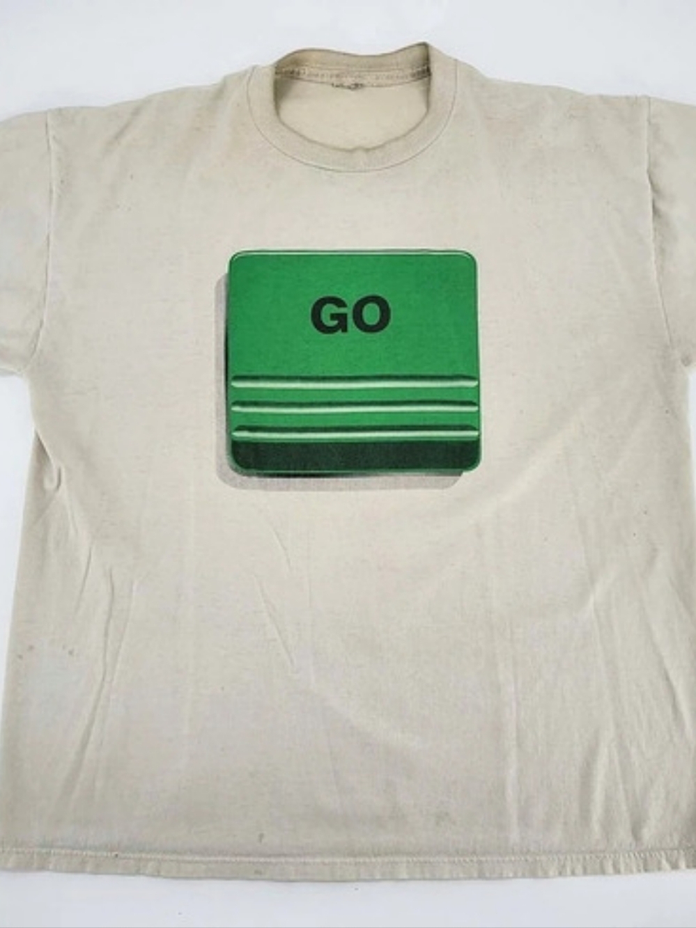 Bloomberg Terminal GO Key T-Shirt Graphic Tee Cream & Green